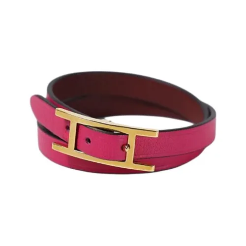 HERMES Кожа Браслеты Женские Розовый Красный