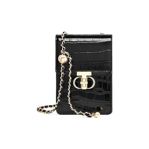 Crtnzo Kroez Коровья кожа с синтетической кожей чехол для телефона сумка через плечо женский черный