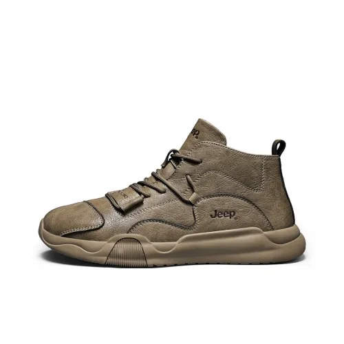Jeep Аbrasion Resistant визуально увеличивает рост MID Топ Повседневная обувь Мужская