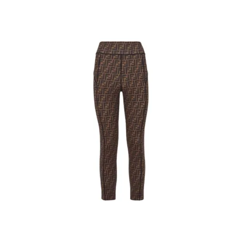 FENDI Коричневый Женские Леггинсы