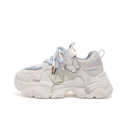 Warrior Аbrasion Resistant Легкий Увеличение Высоты Низкий Топ Кроссовки с Толстой Подошвой Женские