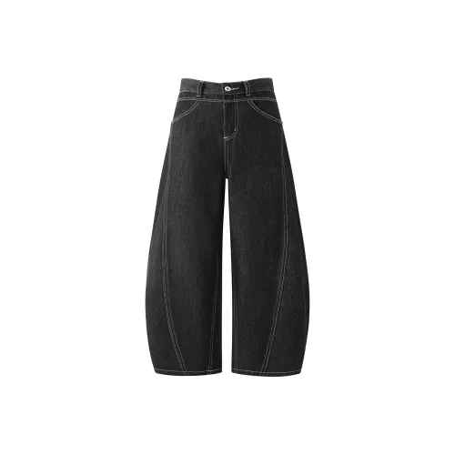 JIARONG Черные Унисекс Джинсы