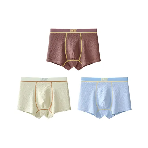 MIANZHI 3 пачки Кофейный + Светло-синий + Светло-зеленый Детское нижнее белье