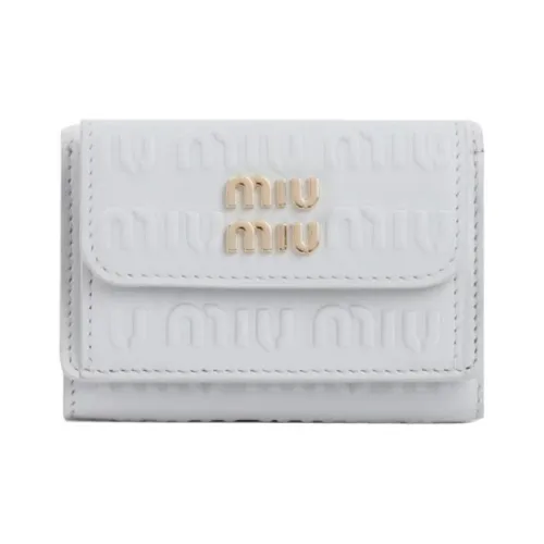 MIU MIU Matelassé Телячья кожа Кошелек Женские Синий