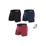 Black + Dark Blue + Burgundy (3 Pack, Included with 1 Random Pack of Basketball Socks)  
Черный + Темно-синий + Бургунди (3 упаковки, в комплекте с 1 случайной упаковкой баскетбольных носков)