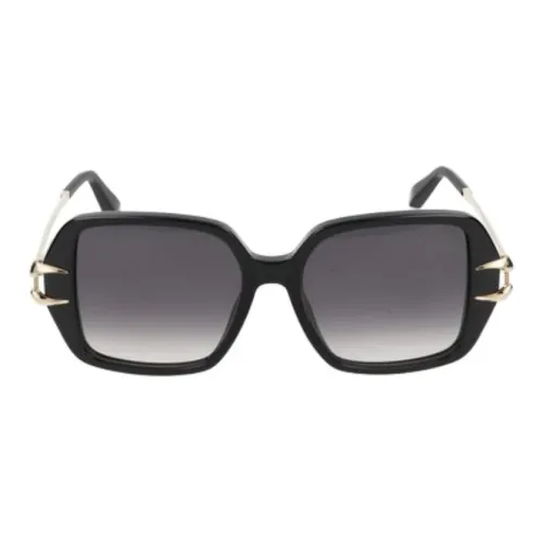 Roberto Cavalli Ацетатные квадратные солнцезащитные очки женские черные