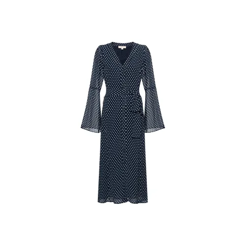 MICHAEL KORS Длинное платье с длинными рукавами женское черное