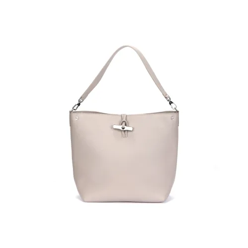 LONGCHAMP Roseau Коровья кожа Сумка Сумка через плечо Средняя Женская Миндально-бежевый