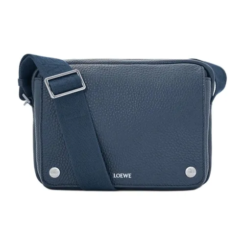 LOEWE Anagram Телячья кожа Курьерская сумка Сумка через плечо Средний Мужской Индиго