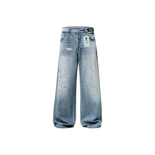 SAME FLOW [Базовый] Ледяной Синий Унисекс Джинсы
