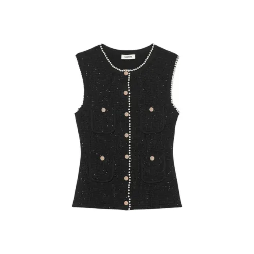 Sandro Черные Женские Жилеты
