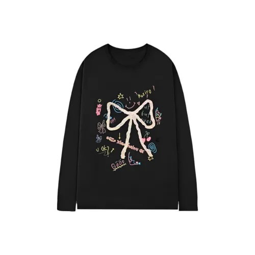 DANCANG Бант Длинный Рукав Т Рубашка Женская