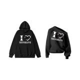 Черный худи / Черный асимметричный свитшот с плечом