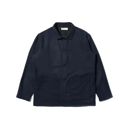 Universal Works Морской Синий Унисекс Рубашки