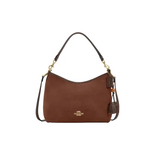 COACH Лорел Коровья кожа Сумка через плечо Сумка на плечо Большая Женская Коричневая