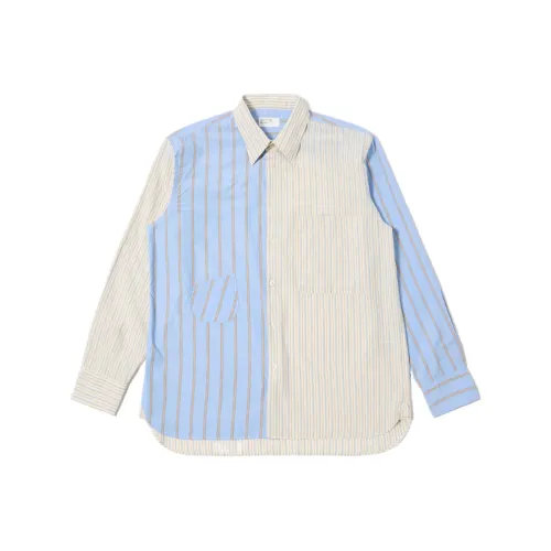 Universal Works Синие Белые Многоцветные Унисекс Рубашки