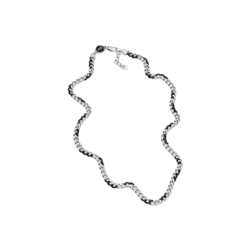 DIESEL Ожерелья Унисекс Серебристый Черный