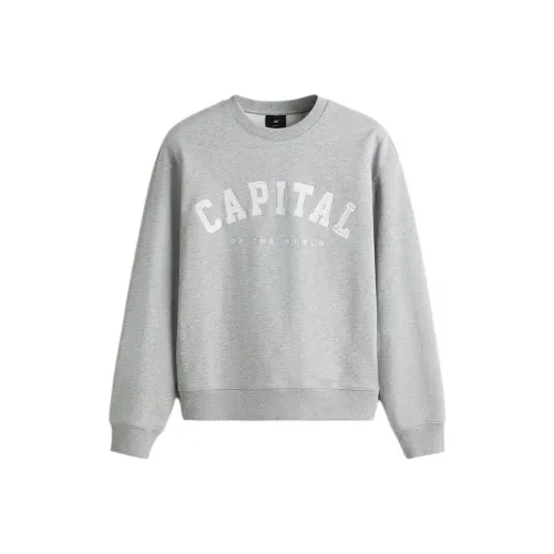 H M Серый Мужской Свитшот