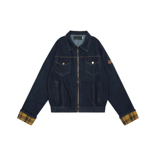 KKX Деним Желтая Клетка Женские Джинсовые Куртки