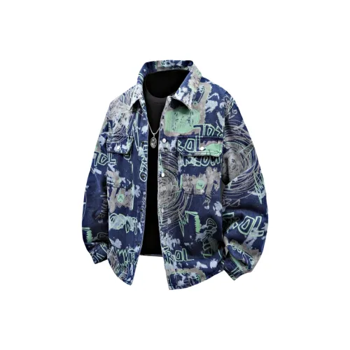 EMINU Blue Men's Jackets EMINU Синий Мужские Куртки