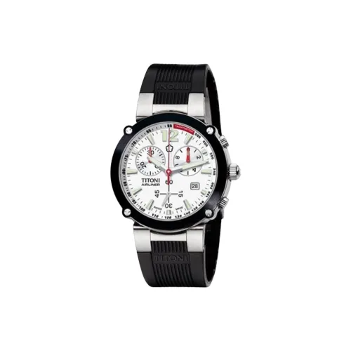 TITONI Мужская серия Кварцевый механизм Мужские часы Циферблат 42 мм Белый