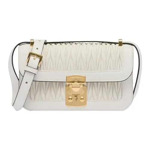 MIU MIU Matelassé Овчина Сумки через плечо Женские Белые