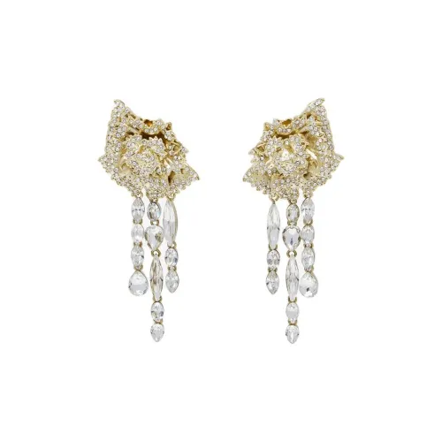 Alexander McQueen Серьги из латунного металла женские светло-золотые