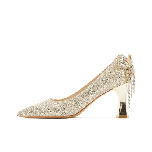 UMEK Квадратный каблук Высокие каблуки 6 см 8 см Женские