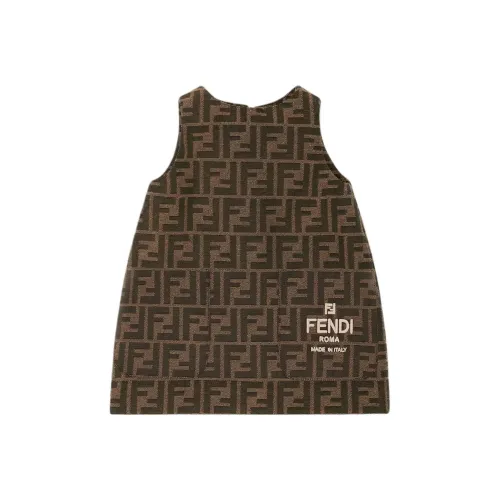 FENDI Коричневые Детские Платья