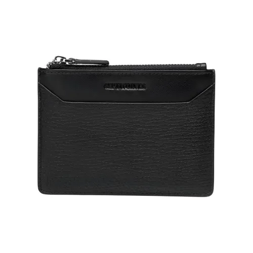 SEPTWOLVES Коровья кожа Держатель для карт Унисекс Черный