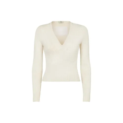 FENDI SS21 Slim Fit Свитер Женский Белый