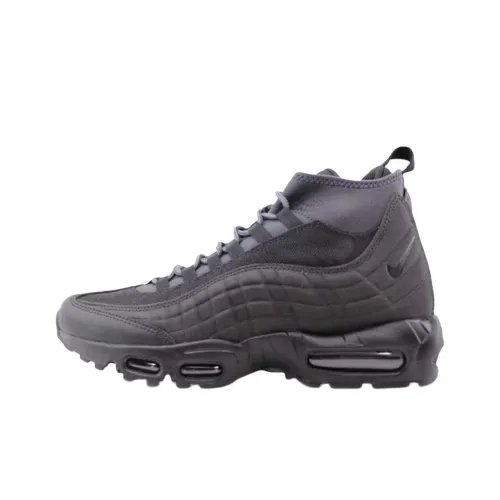 Nike Air Max 95 Амортизация Износостойкий MID Топ Повседневная обувь Мужская Черная