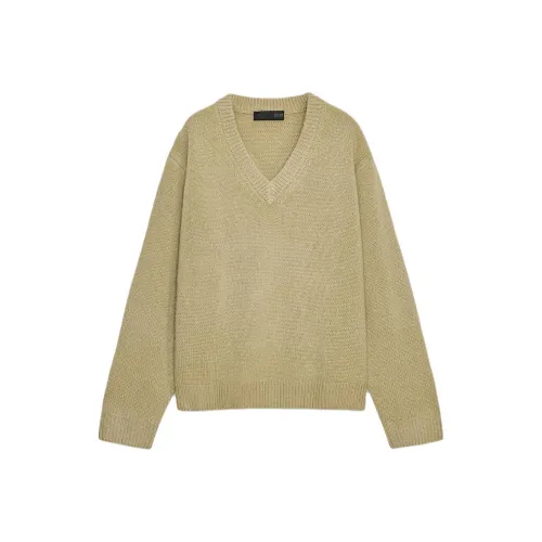 ZARA Оливково-зеленый Женский Трикотаж