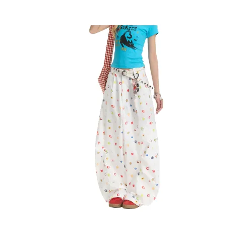 Pirkadat Белый Женские Повседневные Брюки