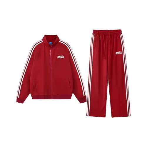 MARIE·COCO Красная куртка + штаны женские повседневные костюмы