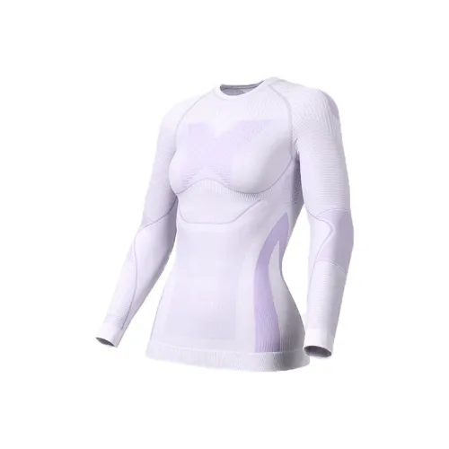 FYUT Белый Фиолетовый Топ Унисекс Спортивные Термобелье