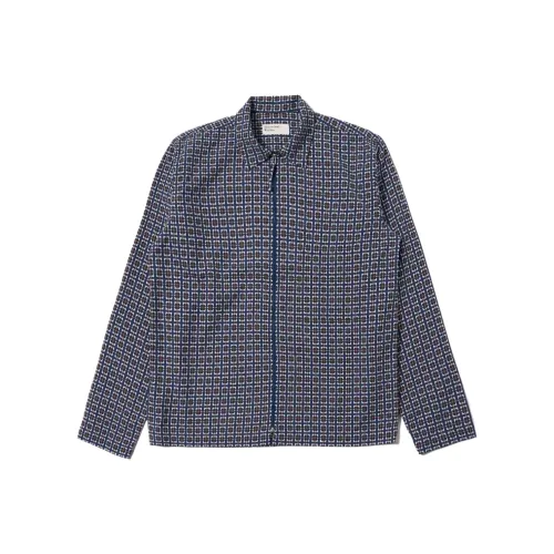 Universal Works Морской синий Унисекс Рубашки