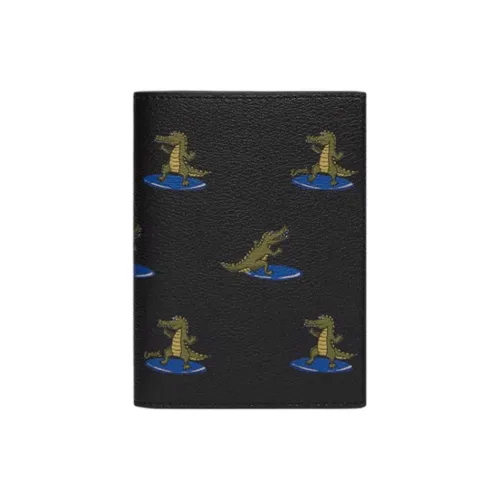 COACH Canvas Сумка для документов Кошелек Держатель для паспорта Мужской Черный