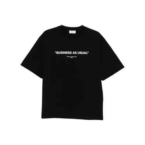 Off Белый Черный Мужские T-рубашки