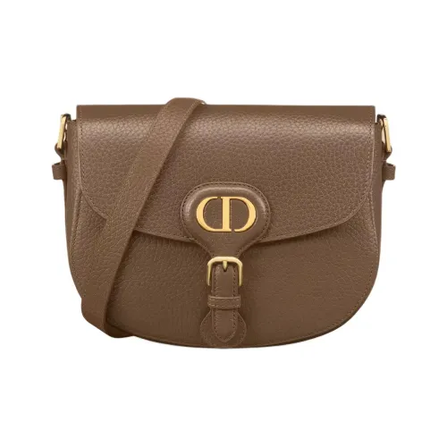 DIOR Bobby Телячья кожа Сумка-хобо Сумка через плечо Сумка на плечо Средний Женская Табак Коричневый