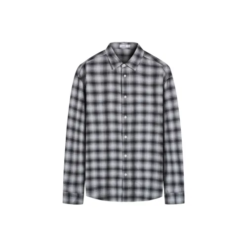 YULANGGONGWU 004 Фотиния Серый Мужская Рубашка