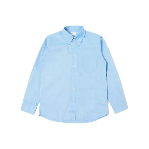 Universal Works Мужские Синие Рубашки