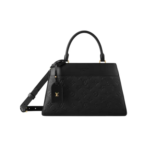 LOUIS VUITTON Avenue Коровья кожа Тоут Сумка Сумка для покупок Сумка на плечо Сумка Маленькая Женская Черная