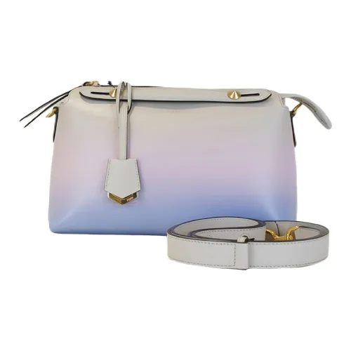 FENDI By The Way Series Телячья кожа Плечевая сумка Женская Серый Белый Светло-фиолетовый Светло-синий