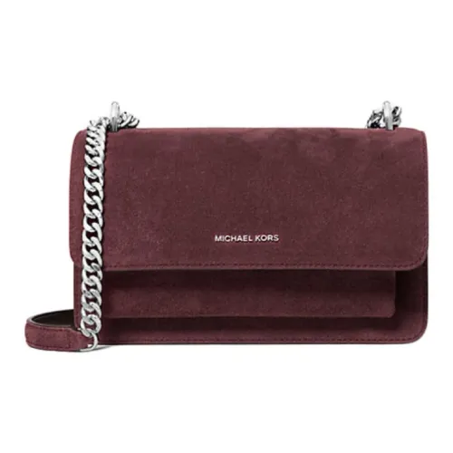 MICHAEL KORS Замша Плечевая Сумка Большая Женская Темно-Красная
