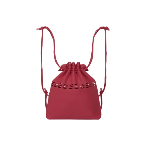 ISSEY MIYAKE Полиэстер Рюкзак Мини Женский Бордовый Красный
