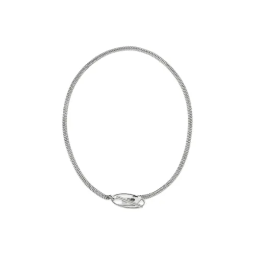 DIESEL Ожерелья Унисекс Серебряный