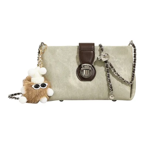 SMILE FOCUS Микрофибра Синтетическая Кожа Подмышечная Сумка на Плечо Женская Зеленая