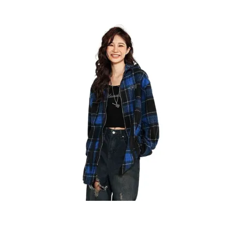 REMOULD Blue Women's Shirts РЕМОУЛЬ Синий Женские Рубашки