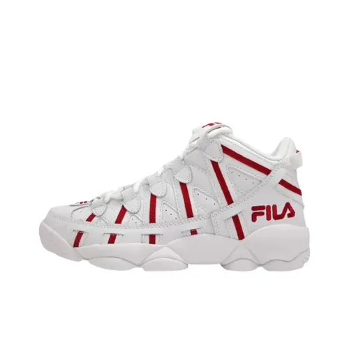 FILA Spaghetti Винтажные баскетбольные кроссовки Унисекс Белый Красный